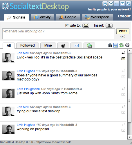Desktop used by Headshift