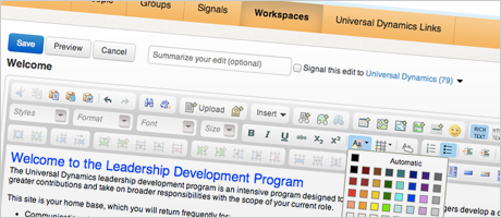 Socialtext 5.0 Page Editor